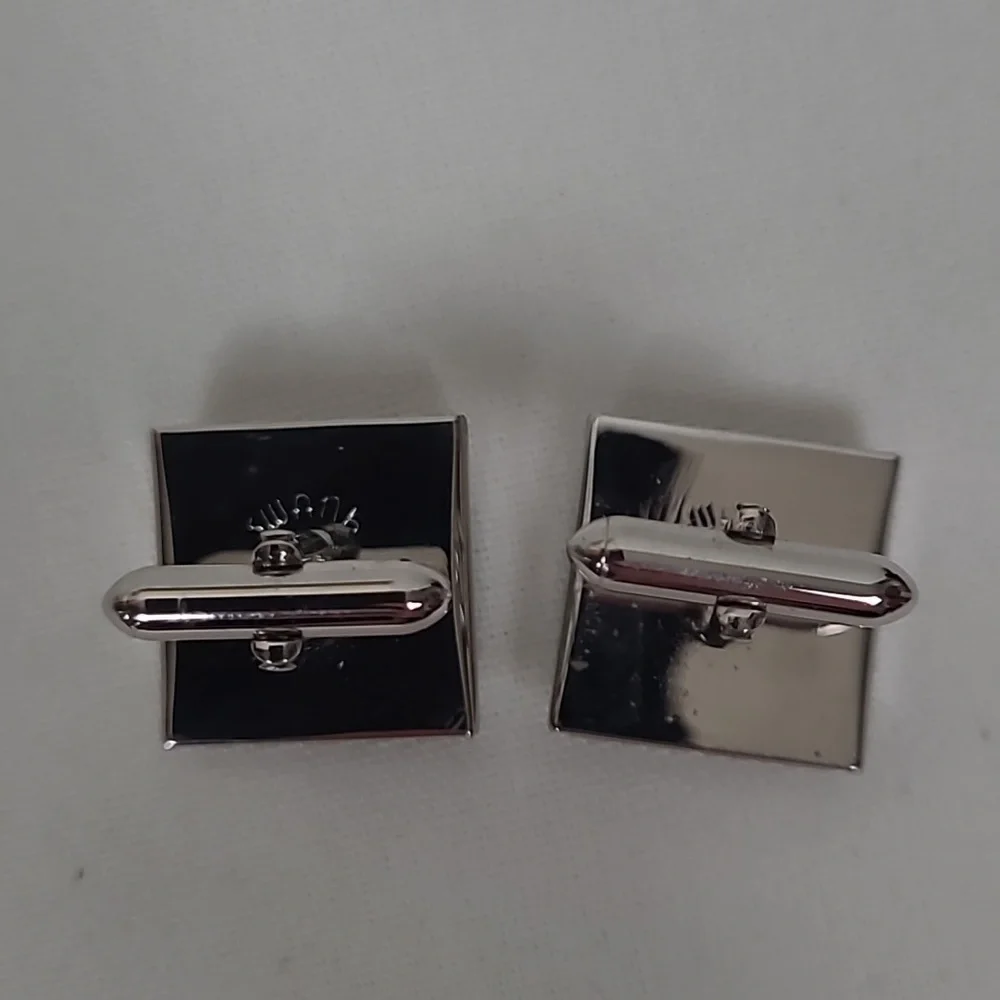 Vintage Swank mid century silvertone cufflinks